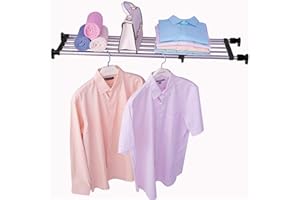 Hershii Ripiani Regolabili Pareti Divisorie per Armadi Ripiani Portaoggetti A Scomparsa per La Casa Nessuna Perforazione