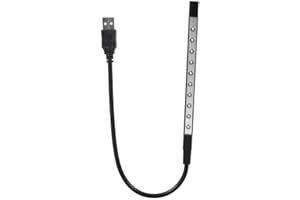 Heaveant Laptop Licht, 5V Flexible Mini USB LED Leselampe Lampe Taschenlampe Für Laptop PC Computer Tastatur(Black)
