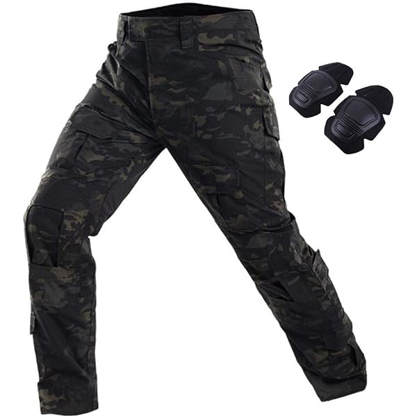 IDOGEAR Combat UFS Pants Tactical Pants w/ Knee Pads Camo Trousers Airsoft Gear
