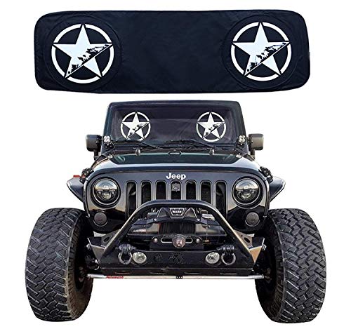 Beside Scudo Termico Auto Parabrezza Wrangler JK YJ TJ, LJ, Nero, Parasole Sun Mat