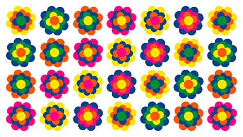 85 Prilblumen Aufkleber Maxiset in 5 Größen, Retro Style 70er Jahre Kult, Wandsticker - 6