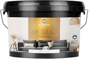 Wanders24 Wanders Metallic Wandfarbe Rot-Gold (2,5 Liter) moderne Metallic Effekt Wandfarbe in 9 exklusiven Farbtönen, Effektfarbe innen für Zuhause, Made in Germany