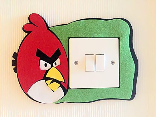 Super Cute 3D Angry Bird Light Switch Wall Sticker, Premium Quality Thick Felt Material, Unique On Amazon! Children Boys Girls Bedroom Nursery Room Decor! Free Delivery In 2 to 3 Working Days!