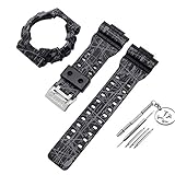 Es compatible con el reloj inteligente Casio G-Shock GA-110 GA100 GD-120. Apariencia vintage de camuflaje y crujido y mano de obra exquisita, el diseño de la banda se ajusta a la ingeniería humana.