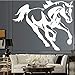 Produktbild WSYYW Coole Art Horse Pvc Wandaufkleber Kinder Dekorative Schlafzimmer Wasserdichte Dekoration Wohnzimmer Applique Wand Dekorative Wandaufkleber Gartenarbeit Wandaufkleber Pflaume L 43 cm X 50 cm