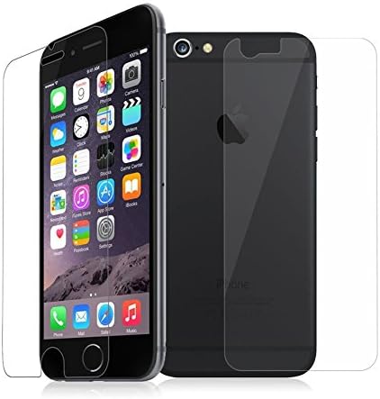 Front and Back Screen Protector For iPhone 8/7, 8/7 Plus, 6s. 6s Plus &amp; 5 - Front + Back Rear [9H Hardness 0.26 mm 2.5D] Premium Ultra-Clear Anti Scratch/Bubble Free Tempered Glass Case Cover (For iPhone 7)
