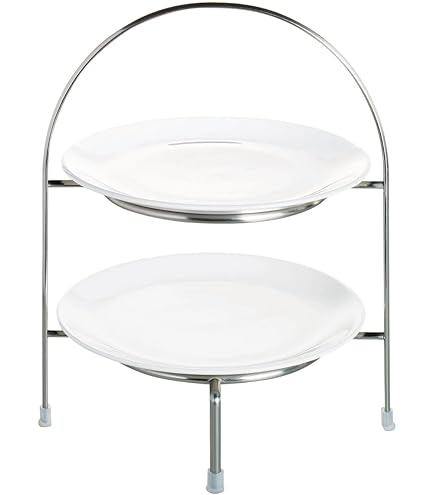 Deco4yourhome® - Etagère - 2 Laags - Metaal - Vierkant - Antiek Goud