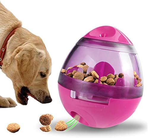 Dog Food Dispensing -YRH IQ Treat Ball Dog Tumbler Dispensing Toy, Refillable Dog's Foraging Chew Toy Ball for Medium Large Dogs Cats IQ Training Chewing Teenth Cleaning