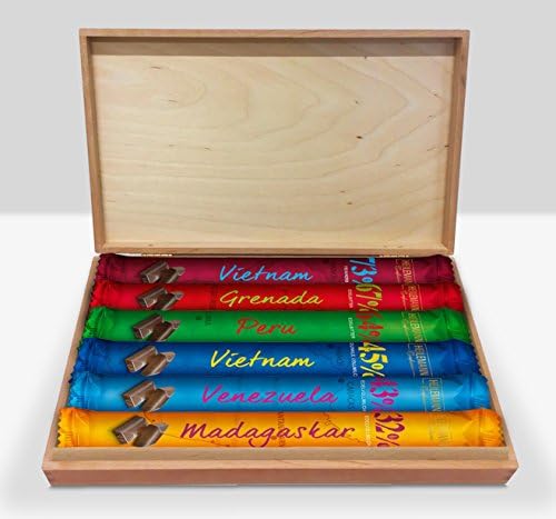 Heilemann origin chocolate bitter and whole milk chocolate in noble wooden box (480g)