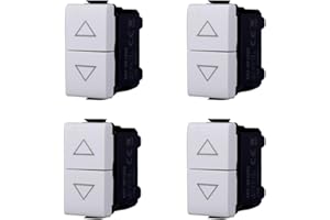 gloca Set 4 Pulsanti Doppi Saliscendi 1P+1P 10A 250V Compatibili Con Serie Matix
