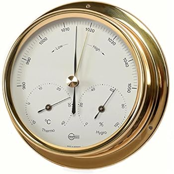 HpLive Wetterstation Mit Barometer - Klassisch In Gold Für Wandmontage!