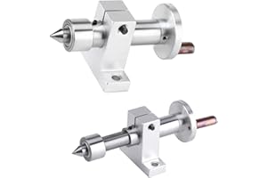 Ausla Centro Girevole, Centro Girevole a Doppio Cuscinetto, Centro di Tornitura Regolabile con 2 Chiave, Parti Fai-da-Te, per Parti Tornio, Mini Tornio Utensile, 10 x 4,3 cm