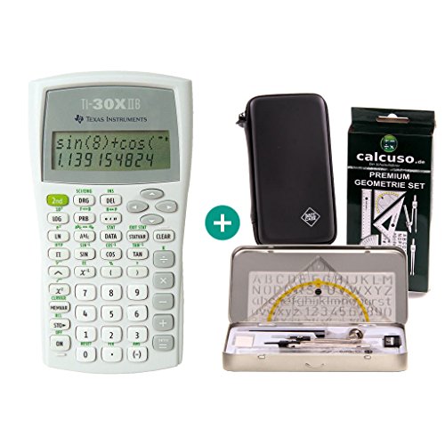 Preisvergleich Produktbild Texas Instruments TI-30X IIB + Schutztasche + Geometrie-Set