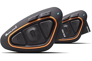Midland BTX1 PRO Doppio OLD VERSION Interfono Moto Bluetooth Coppia, Auricolari Casco con Cancellazione del Rumore, Comunicazione Pilota Passeggero - 2 Auricolari