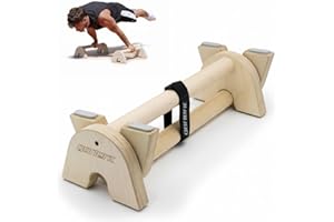 GORILANT Gorletic - Soporte para flexiones, Paralelas de Calistenia, barra de madera haya, 42CM Entrenamiento en parque
