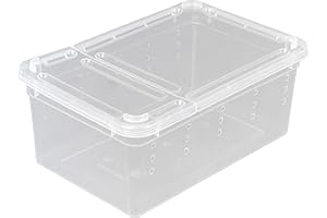 ORRDIFFI Transparente Kunststoffbox,Aufzuchtbox für Insekten aus Kunststoff Insektenbeobachtungs Box,Reptilienzuchtbox,Wiederverwendbar Aufzuchtbox für Reptilien Insekten (2 Stück)