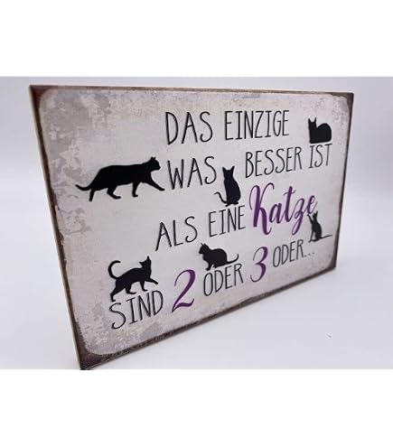 Wanddekoration Aus Metall Mit Katze & Baum – Schwarzes Design, Minimalistisch, Wetterfest
