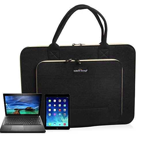 Sidiou Gruppe Mode Laptop Tasche Tablet PC Paket Laptop-Hülle wasserdichtes Gewebe Tasche Mode Laptop Tasche Tablet PC Paket Laptop-Hülle wasserdichtes Gewebe Tasche (17 Zoll, schwarz) - 7