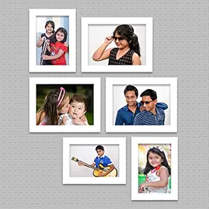 AJANTA ROYAL Collage Photo Frames (Set of 6, Wall Hanging - White) : A-93C