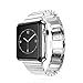 Produktbild OKCS Edelstahl Butterfly Armband 42mm - für Apple Watch Series 1, Series 2, Series 3, Edition Luxus Uhrenband Stainless Steel + Connector - Silber