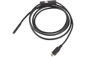 SENRISE Maso Endoscope USB 5,5 mm 2 en 1 IP67 étanche Caméra d'inspection avec 6 LED et câble serpent 5,5 m Adaptateur USB pour téléphone Android Tablette – Longueur du câble : 1 m