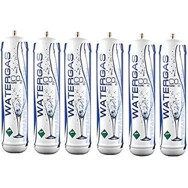 Bombole CO2 Per Gasatore Acqua - Set Da 6 Da 600 Gr, Monouso, Valvola 11x1