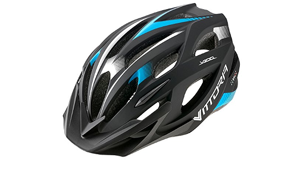 Casco MTB Vittoria V200 Nero/Blu Taglia L 58 – 62 : Sport e tempo libero
