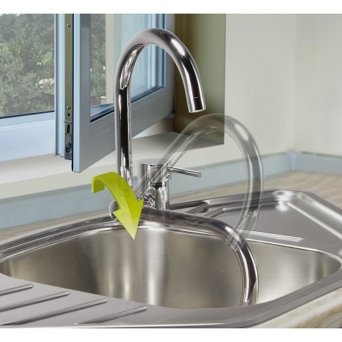 Design Spültischarmatur für die Vor Fenster Montage klappbar umklappbar von NEO - 4