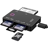 zedela Lettore Schede SD, Lettore Micro SD, 7 in 1 Card Reader USB 3.0/ Lettura in Parallelo di più schede di Memoria, Suppor