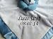 Personalised Blue & White Baby Teddy Comforter / Comfort Blanket.* Great Baby Gift *