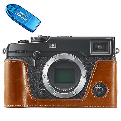 First2savvv XJPT-XPRO2-D09G10 Gehäusehälfte präzise Passform PU-Leder Kameratasche Fall Tasche Cover für Fujifilm X-Pro2 . XPro2 mit SD-Kartenleser