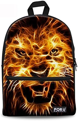 Cool Animal Lion Backpack School Bag for Boys Girls Teenager Rucksack