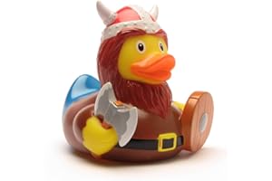 Wikingowie piszcząca kaczka I kaczka kąpielowa I Duckshop I L: 8,5 cm I w zestawie breloczek do kluczy z kaczką kąpielową w zestawie