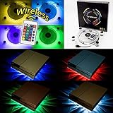 WOWLED RGB LED USB Khler Lfter Fan Stnder PS4 Playstation 4 Zubehr with Fernbedienung fr Konsole Laptop Notebook ? - 