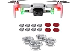 CERFFOOL Luce di avvertimento di volo notturno per DJI NEO Mini 4 Pro 4 3 Pro 3 Mavic 3 Pro 3 Classic Air 3 FPV Avata 2 etc droni accessori 4 luci