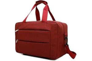 Raykong Ryanair Borsa da Cabina 40x20x25 cm Bagaglio da Viaggio Borsa da Cabina per Aereo a Mano Cinghia Regolabile con Rinforzo per le Spalle.(Cab2-invi-Rosso)