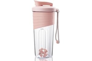 Bottle Protein shaker ze spiralną kulką,zabezpieczony przed wyciekiem Euleryoo