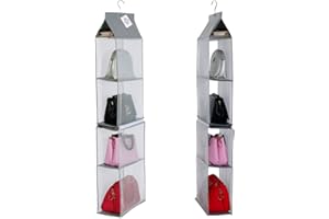 Dearjana Confezione da 2 organizzatore Borsa appesa Staccabile 4 compartimento Borsa Raccolta organizzatore Chiaro Spazio salvando Gli organizzatori del Soggiorno nella Camera da Letto di casa Gray