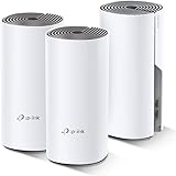 TP-Link Deco E4 Mesh WLAN-set (3-pack), AC1200 Dual Band Router & Repeater (räckvidd upp till 370 m², perfekt för stora hus m