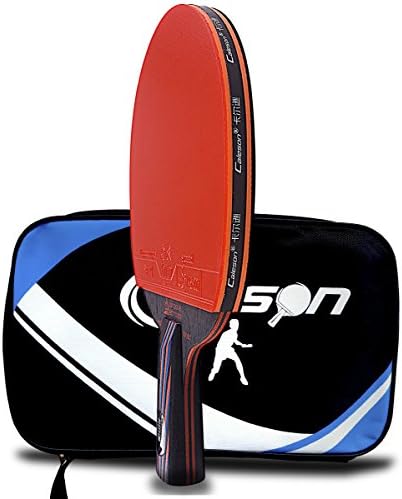Caleson Table Tennis Racket with Double Carbon Blade.Pen-hold Grip