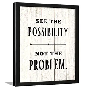 Chaka Chaundh - Office Quotes Frames - Motivational Quotes Wall Frames for Office - Positive Business Quotes Wall Frame - Office Quotes Poster - (13.5 X 10.5 Inches) (White wood vintage - color - 3)