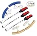 Produktbild Dricar 3 Reifen Hebel Werkzeug Löffel + 4 Rad Felge Protektoren Tool Kit für Motorrad-Fahrrad-Reifen wechseln, entfernen(2 Blau + 2 Beige