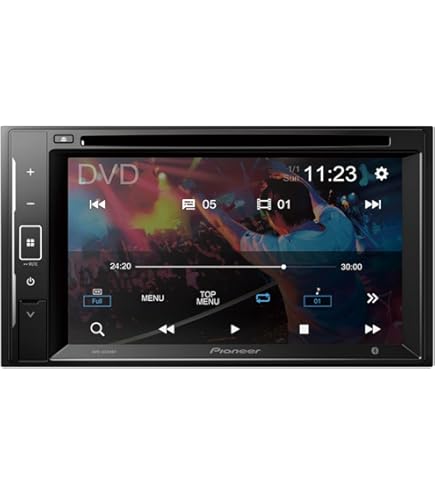 Sound-way – 2 DIN In Dash Car Stereo Adapter Mounting Fascia Kit Ford Galaxy Fiesta Focus C Max S Max Transit Black 2dp Ford2 N