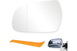 DXiongW Vetro a Specchio Sostituzione Compatibile con Audi A4 B8.5, Vetro Specchietto Sinistro Vetro Specchietto Retrovisore Riscaldabile Lato Sinistro - Sinistro