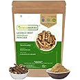 Foodherbs Adhimadhuram Powder | Mulethi | Pure Licorice Root | 200g | Helps in Cough, Cold & Sore Throat | Helps in Lightens Skin Tone | Helps with Scalp Infections | Wellness & Health Support