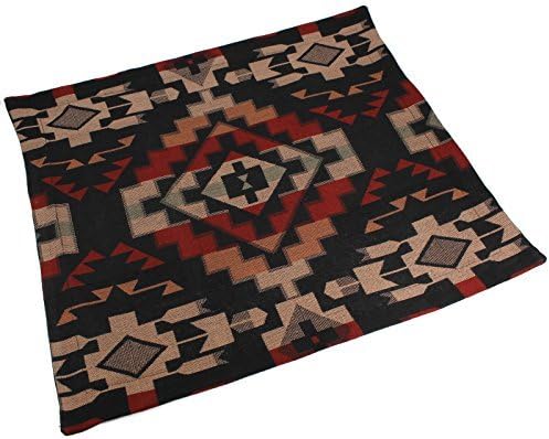 Splendid Exchange Southwestern Bedding Diamond Star Collection, Mix and Match, Reversible Pillow Sham, Diamond Black and Red