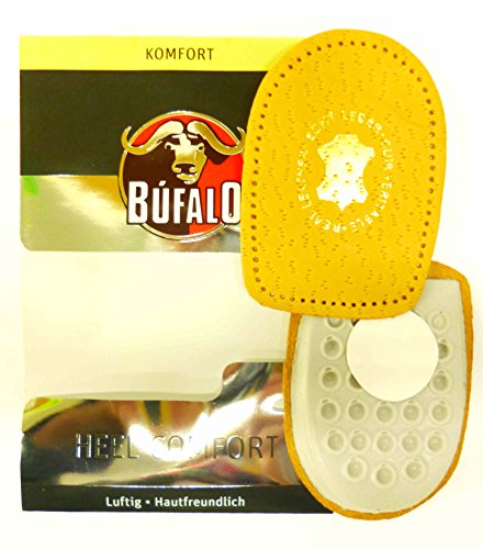 Bufalo Fersenkissen Komfort aus echtem Leder 1 Paar (4 Größe 41 - 42)