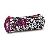 Ideal para Licencias Nikidom Case Cuore - Estuche, Color Negro/Blanco, Talla única