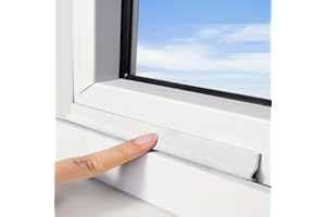 wordmouk Wykluczacz do projektów okiennych, 5 m, biały korek do drzwi dźwiękoszczelny, uszczelka dolna drzwi, odporna na owady, samoprzylepna taśma izolacyjna z pianki PU, listwa uszczelniająca do drzwi okiennych, drzwi