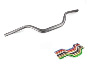 USTPO Manillar universal para motocicleta de 1 1/8 pulgadas de altura media para CRF YZF KXF KLX RMZ DRZ KX RM YZ SX EXC XC Dirt Bike ATV Motocross - Titanio